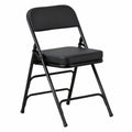 Chaise pliante rembourrée avec coussin épais, pour intérieur et extérieur, noir