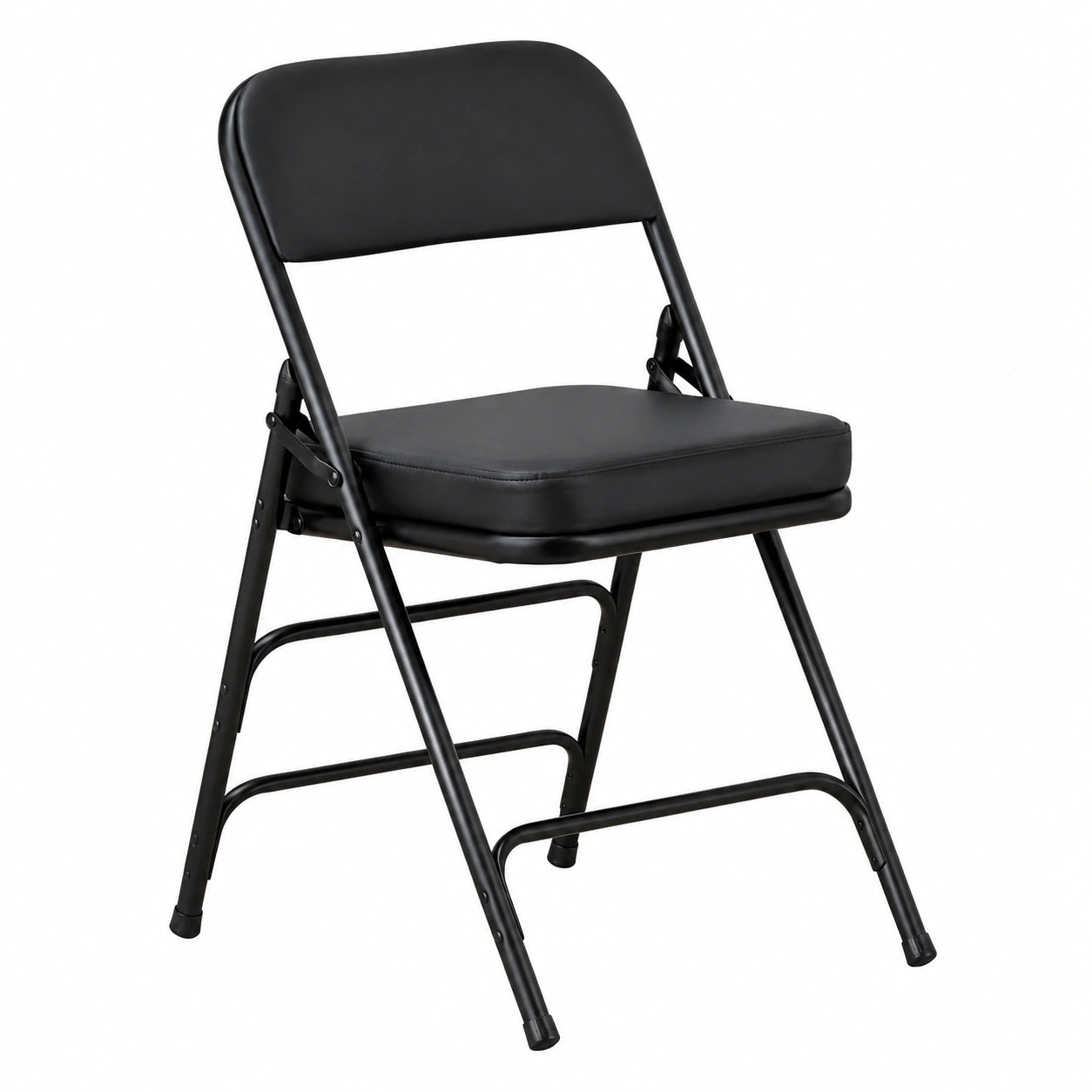 Chaise pliante rembourrée avec coussin épais, pour intérieur et extérieur, noir
