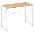 Bureau pliable pour ordinateur gaming, bois et métal, 74 x 45 x 90 cm, blanc