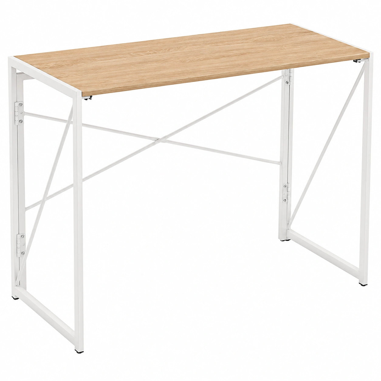 Bureau pliable pour ordinateur gaming, bois et métal, 74 x 45 x 90 cm, blanc