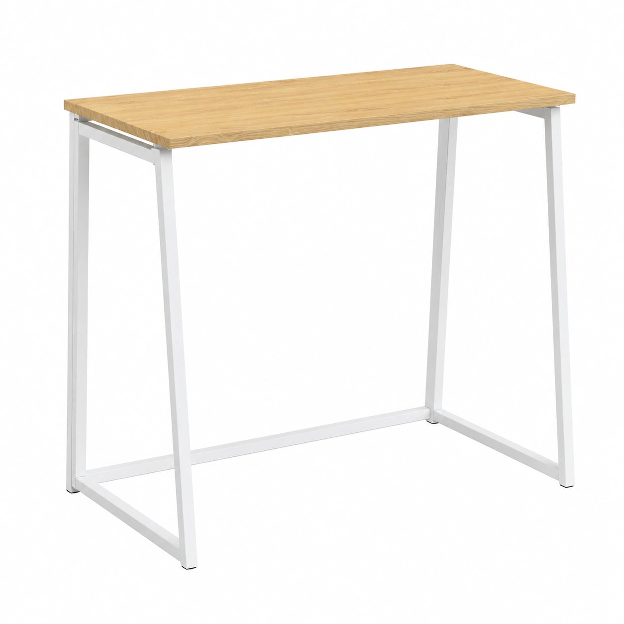 Bureau Informatique Pliant pour Petits Espaces, Table d'Ordinateur avec Cadre en Métal, 80x40x74cm