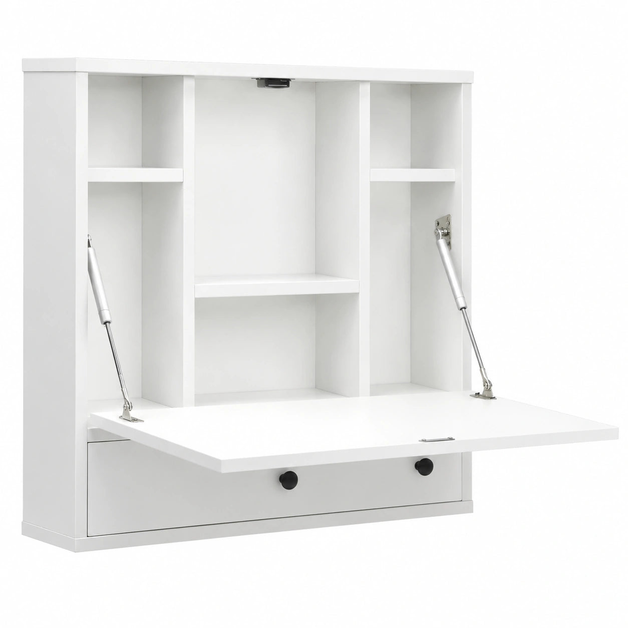 Bureau d'ordinateur pliable avec rangement intégré, idéal pour petits espaces