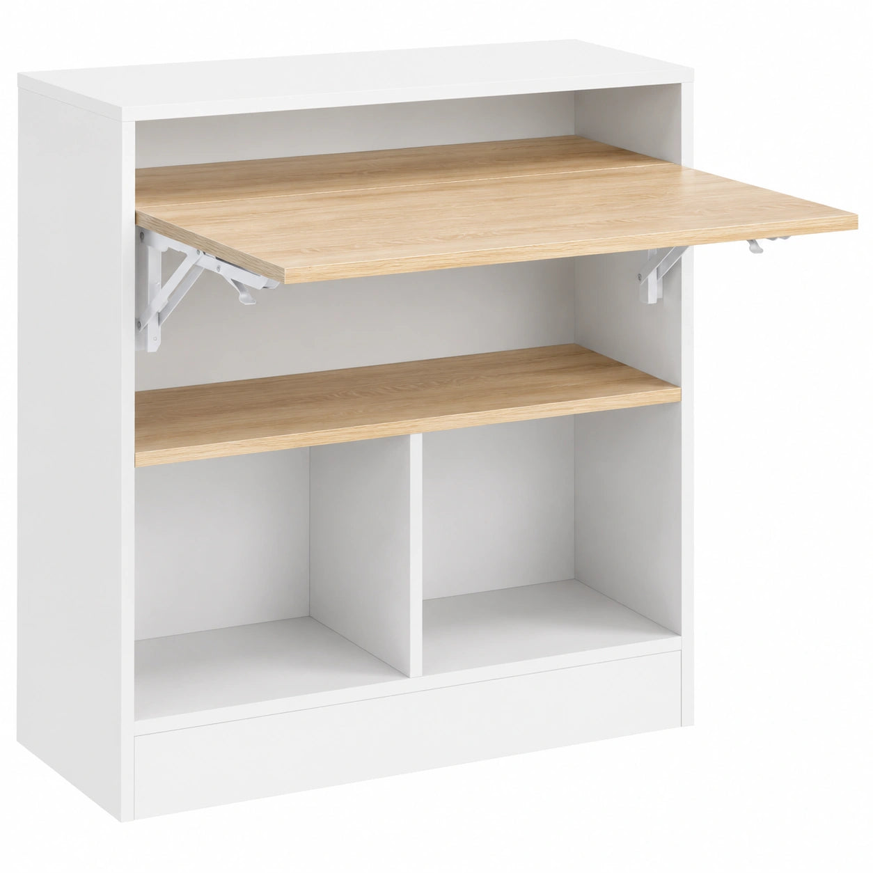 Bureau Gaming Compact avec Plateau Rabattable et Rangement