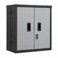 Armoire murale pliante à outils avec étagère réglable et porte magnétique