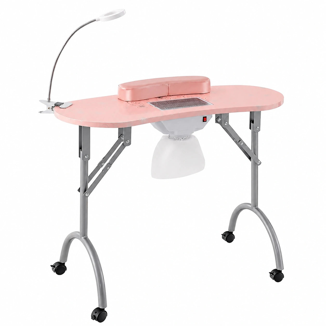 Table de Manucure Pliante avec Aspirateur Intégré et Accessoires