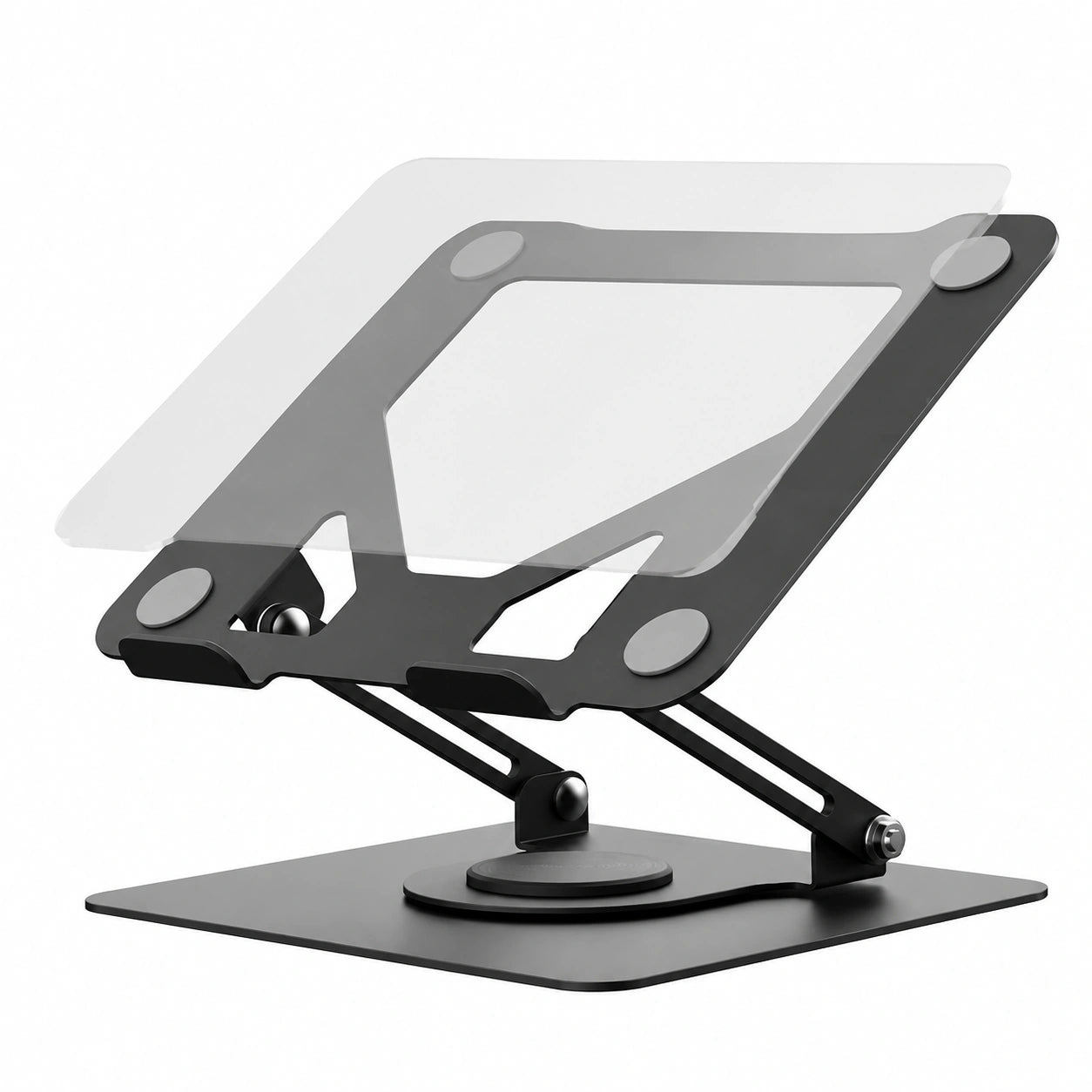 Support Ordinateur Portable Ergonomique Rotatif 360°, Réglable et Ventilé