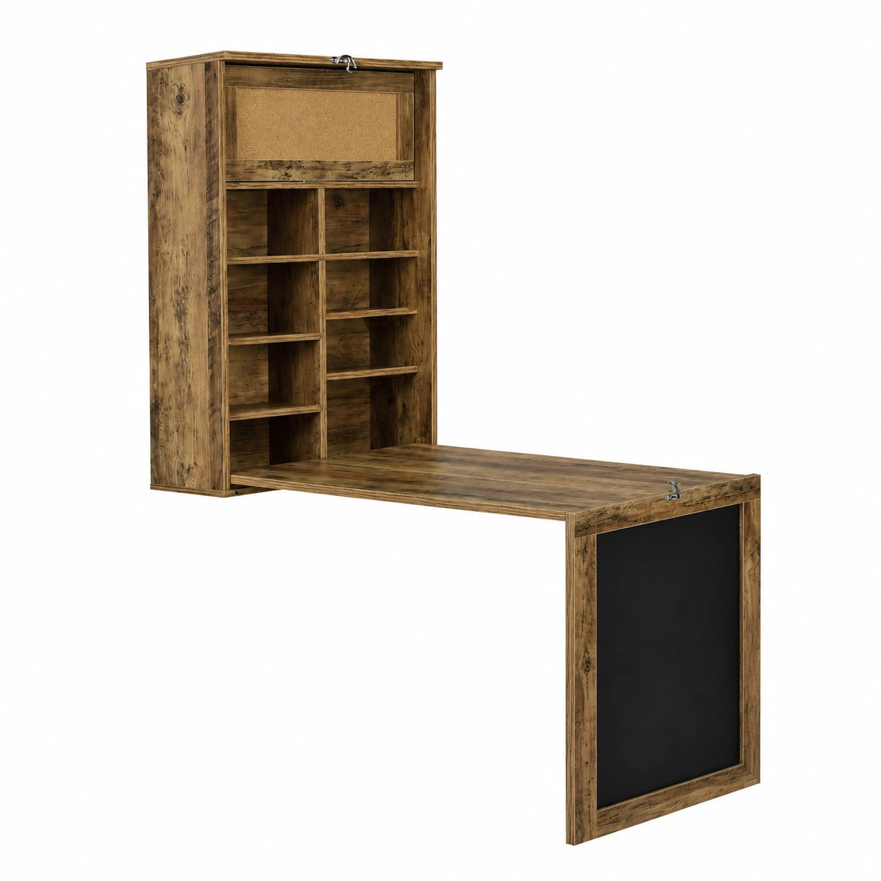 Table murale pliable en MDF couleur bois naturel