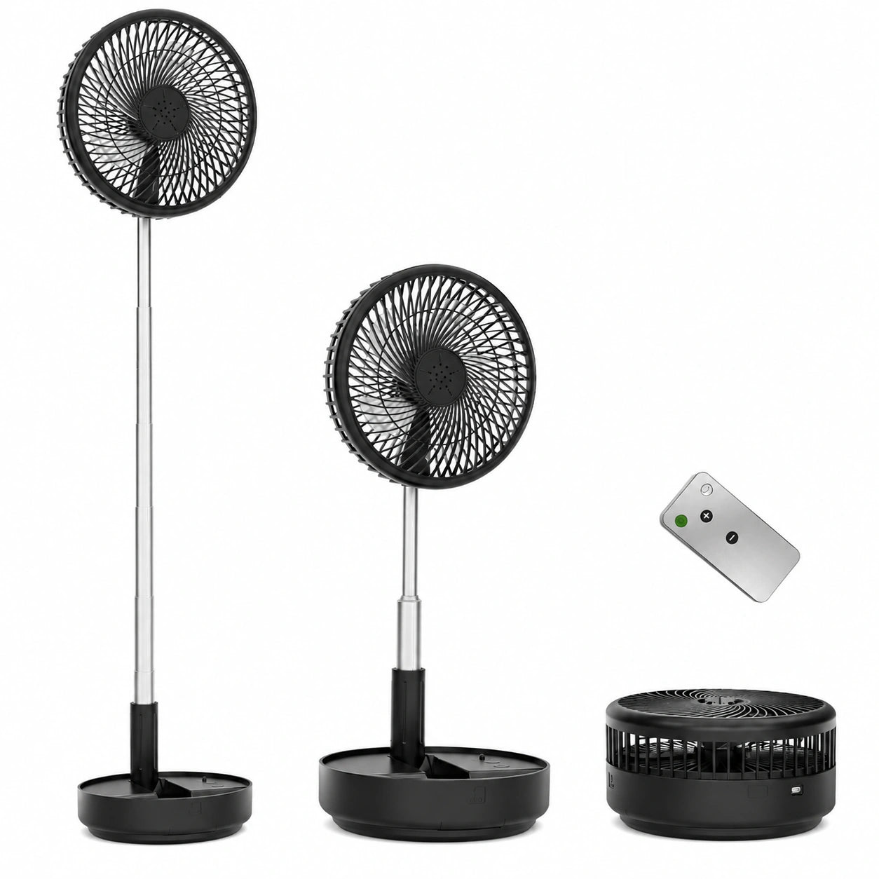 Ventilateur de table oscillant portable avec télécommande et 4 vitesses