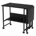 Table de travail pliante avec espace de rangement, idéale pour télétravail
