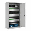 Armoire de rangement métallique à serrure avec étagères réglables pour documents