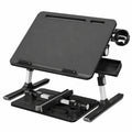 Table de lit avec inclinaison ajustable et porte-gobelet, noir