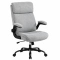 Chaise de Bureau Ergonomique avec Accoudoirs Pliables et Dossier Haut