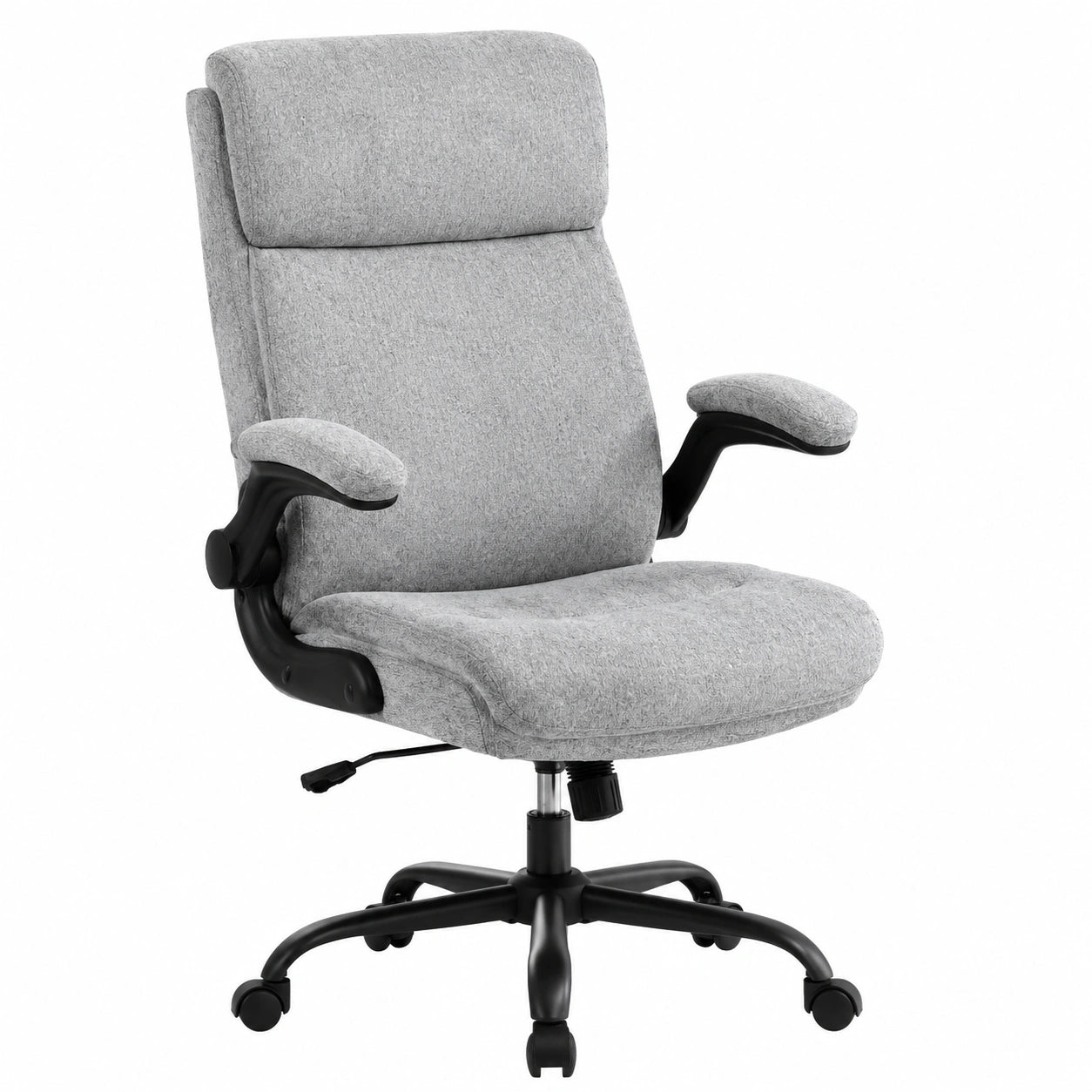 Chaise de Bureau Ergonomique avec Accoudoirs Pliables et Dossier Haut