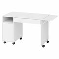 Bureau d'ordinateur pliable avec rangement et tiroir pour petits espaces